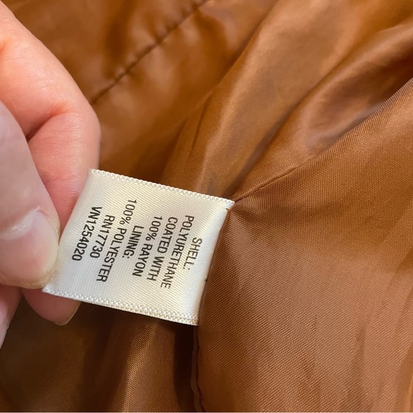 Brown Faux Leather Jacket Small - Picture 7 of 9